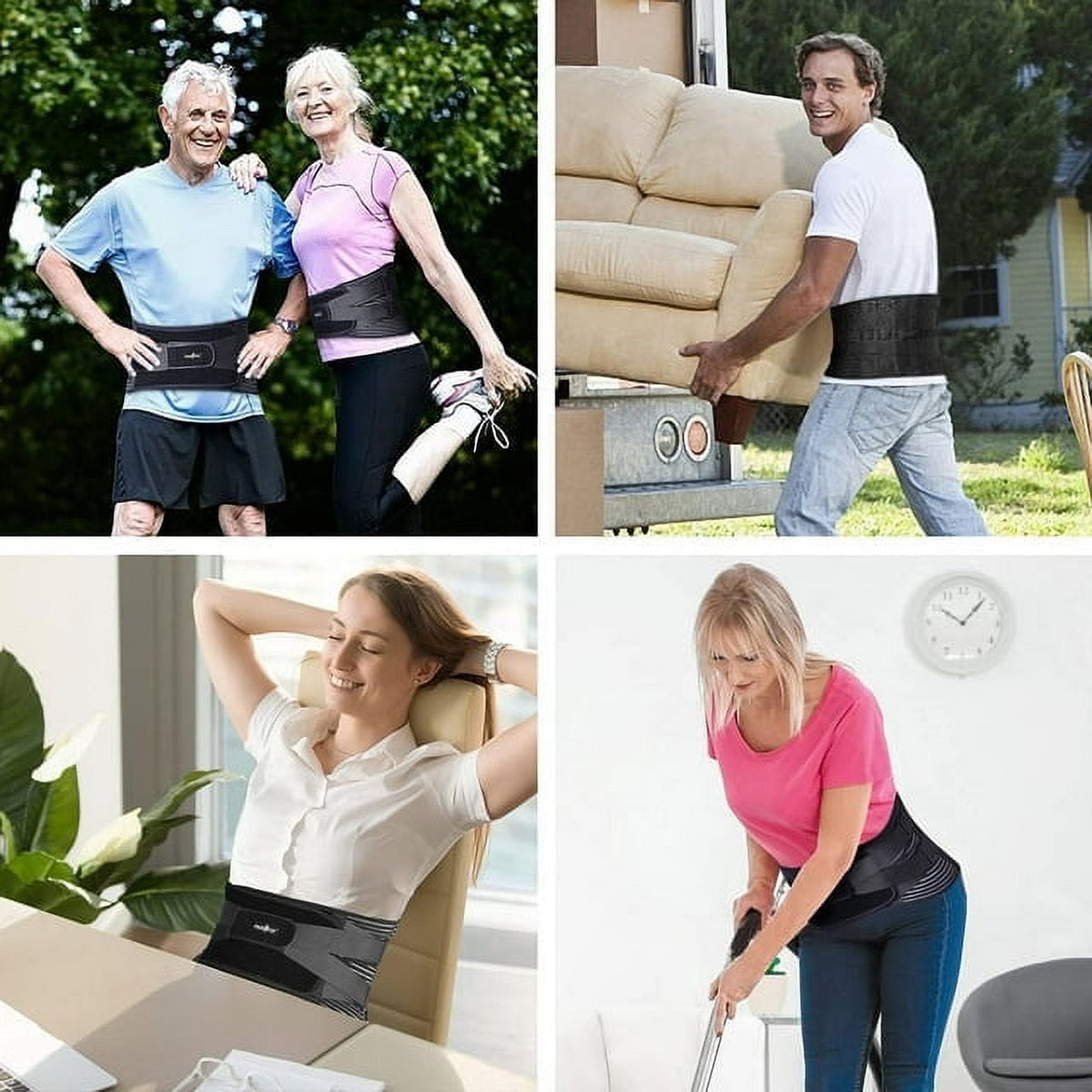 Back Braces for Lower Back Pain Relief with 6 Stays Breathable Back Support Belt for Men/Women for work Anti-skid lumbar support belt with 16-hole Mesh for sciatica(M)