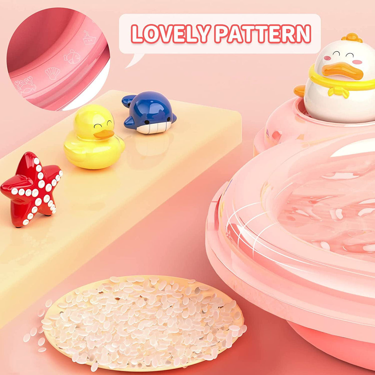 Toddler Toys Baby Toys Kid Toys Fishing Table and Dishwasher Toys Kids Kitchen Sink & Fishing Playset & Electric Dishwasher Toys Electric Water Table for Kid 3-12 Years Play Sink Fishing Toy Pool Set