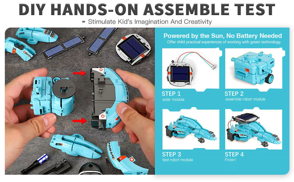 MUSICOZY 6-in-1 Building Science STEM Kits，STEM Projects for Kids Ages 8-12 12-16 Solar Robot Kit Space Toys Birthday Gifts for 8 9 10 11 12 13 14 15 16 Year Old Boys Girls