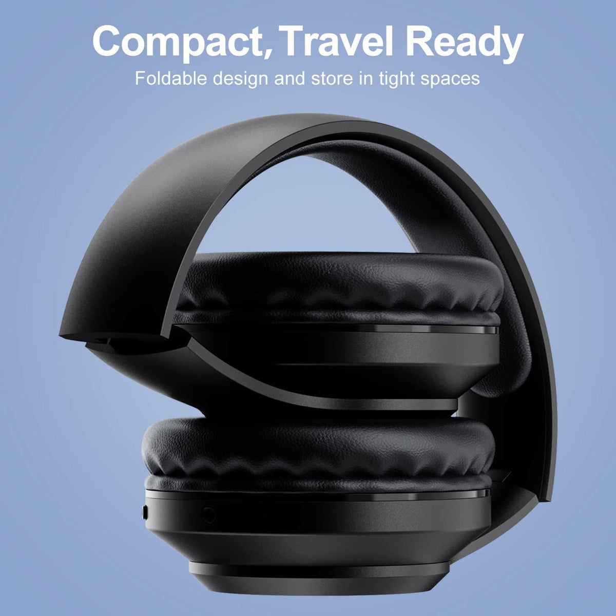 Wireless FM Radio Headphones with Bluetooth Built-in Microphone LED Display Rechargeable & Portable Headphones Soft Ear Muffs FM Headset Radio Receiver for Meeting Works Hiking Jogging