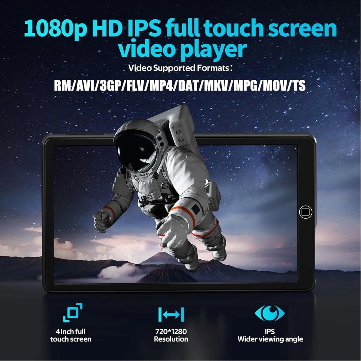 Upgraded 192GB MP3 Player with Bluetooth and WiFi Android 14 OS MP3 & MP4 Players with 4 Touchscreen and Speaker 4GB RAM & 64GB ROM 2500mAh Music Player with Spotify Audible Amazon Music Play Store