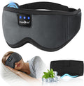 MUSICOZY Bluetooth Sleep Mask Headphones 100% Blockout Sleep Headphones with Bluetooth 5.4 16H Play Soft Eye Mask with Headphone for Sleeping Travel Nap & Side Sleepers Gift for Men/Women