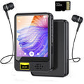 MUSICOZY MP3 Player with Bluetooth 32GB Music Player with Built-in HD Speaker Calendar Alarm Clock Touch Screen FM Radio Voice Recorder Hifi Sound E-Book function MP3 MP4 Player with Earphones