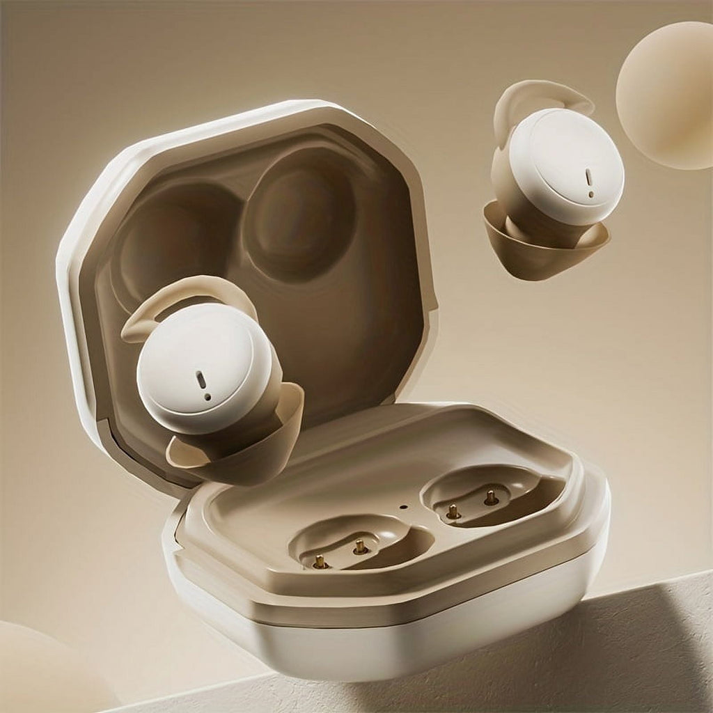 MUSICOZY Sleep Earphones Bluetooth Sports Headphone Wireless Music Sleeping Headphones Noise-Canceling Earbuds Mini Earphones Bluetooth 5.3 Hidden Headphones for Side Sleepers/Work Nude