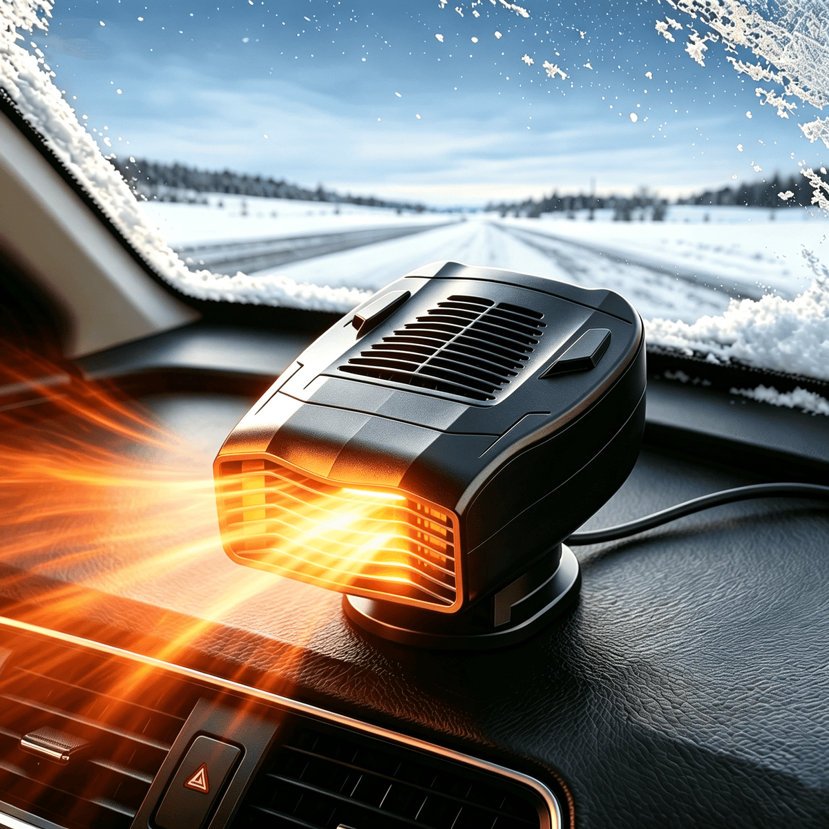 Portable Car Heater 2 in 1 Fast Heating Cooling Auto Fan 12V/140W Windshield Defogger Window Defroster 360 Degree Rotation Automobile Defogger Fan Car Heater Cigarette Lighter Plugs for Car Trucks
