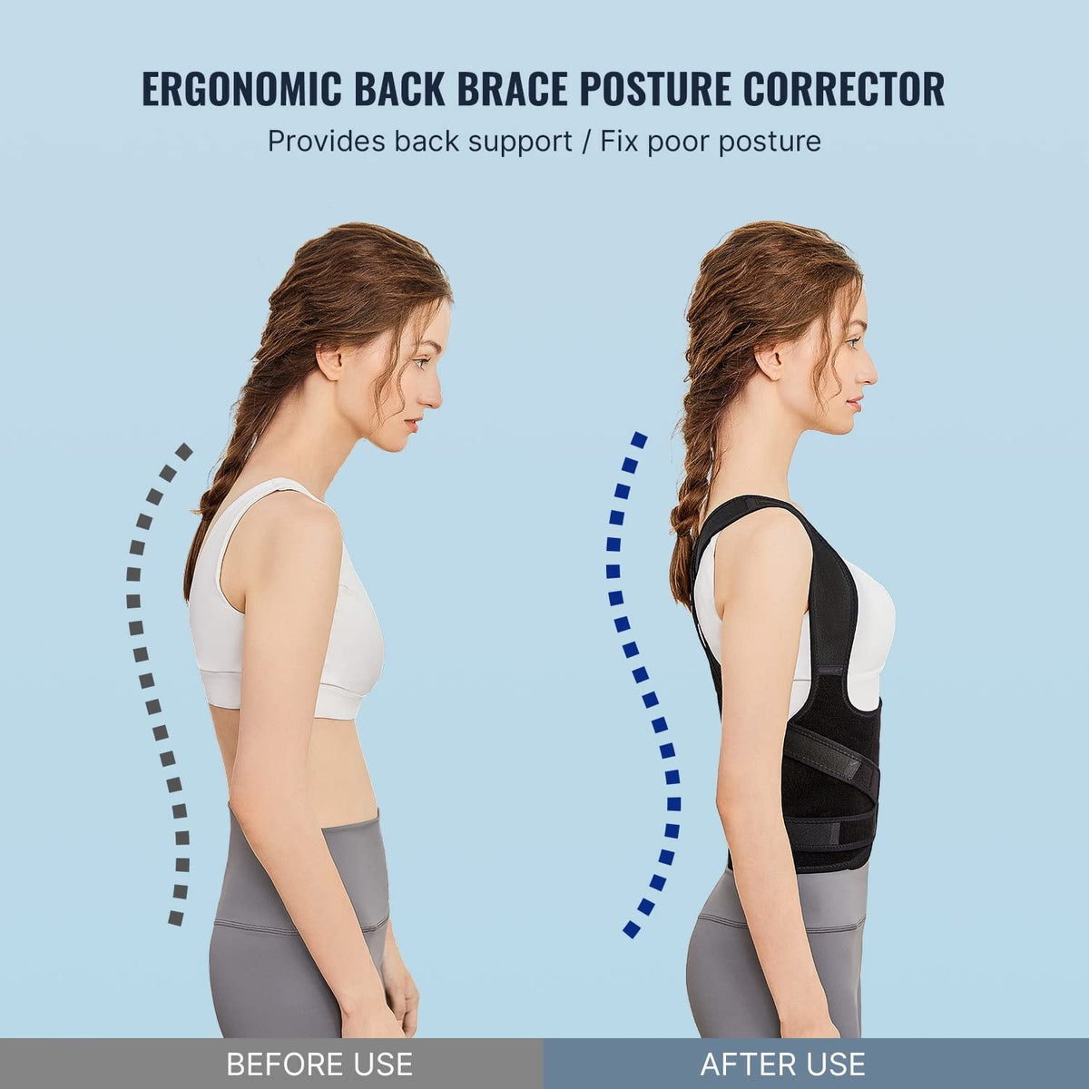 Back Brace Posture Corrector for Women and Men  Back Straightener Posture Corrector  Scoliosis and Hunchback Correction  Back Pain  Spine Corrector  Support  Adjustable Posture Trainer  X-Large