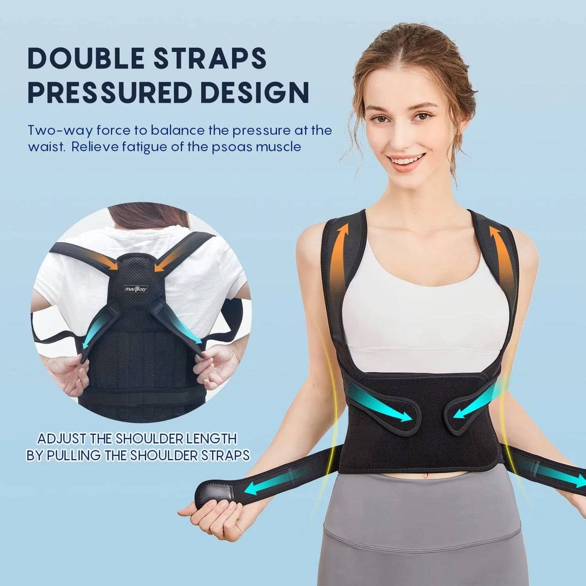 Back Brace Posture Corrector for Women and Men  Back Straightener Posture Corrector  Scoliosis and Hunchback Correction  Back Pain  Spine Corrector  Support  Adjustable Posture Trainer  X-Large