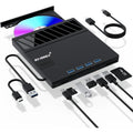 Foreyou External CD/DVD Drive for Laptop  7 in 1 USB Ultra-Slim Portable CD/DVD Player Burner