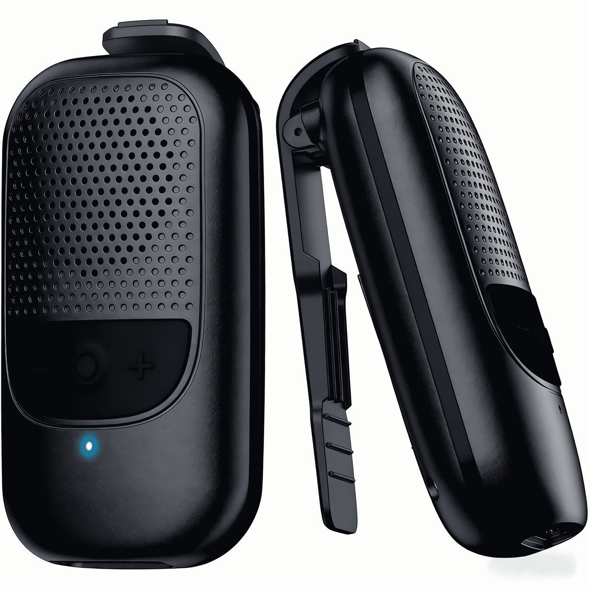 Wearable Bluetooth Speaker Clip-On Portable Speaker with Built-in Mics for Hands-Free Music and Calls Up to 10 Hours Battery Life Mini Outdoor Waterproof Speaker Gifts for Women/Men - Black