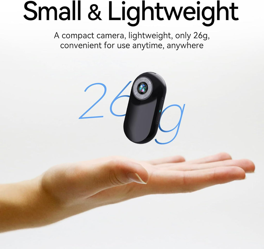 Mini Police Cam 32GB Portable Action Camera Body Cam Wearable Video Recorder with IPX67 Waterproof Underwater Camcorder Helmet Mount Magnetic Sport DV for Bike Cycling Pet Vlogging